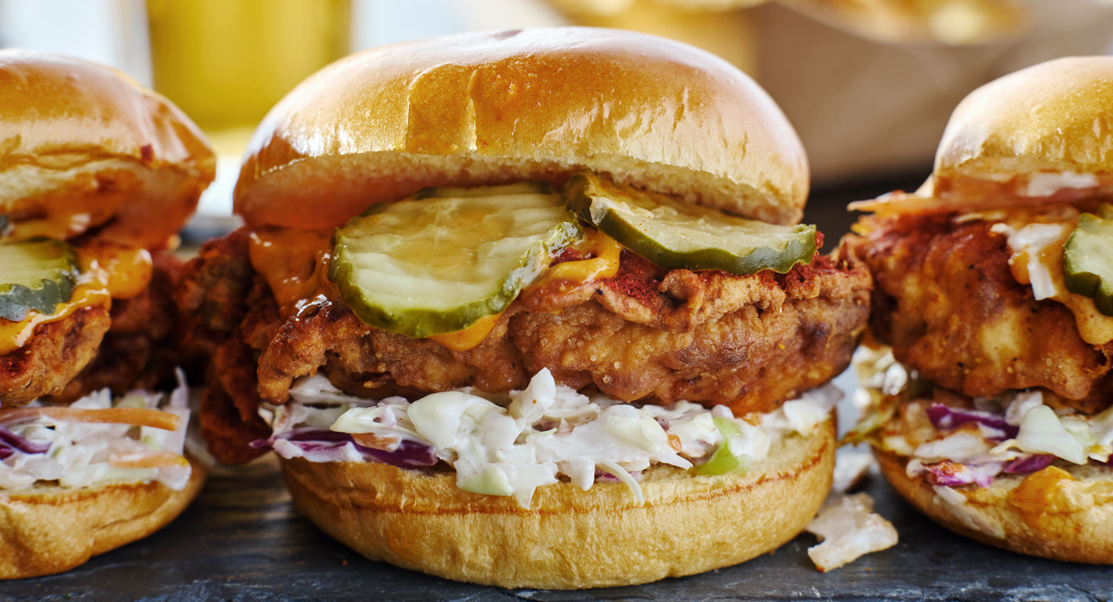 Fried chicken sandwiches