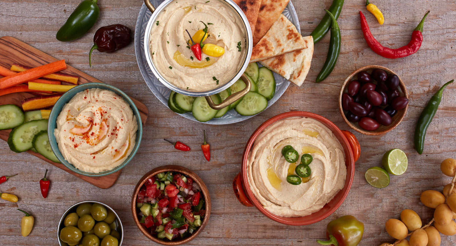 Hummus and pitas