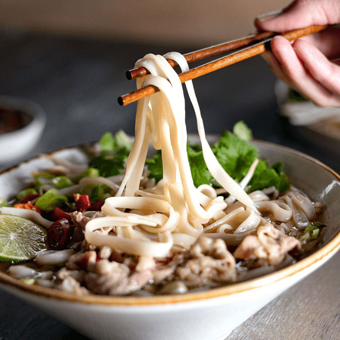 Noodles and chopsticks