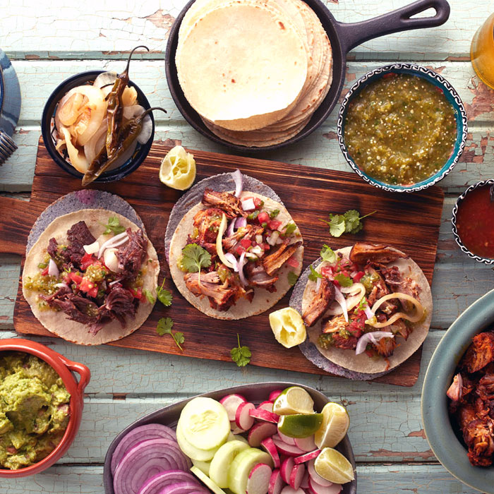 Various taco ingredients
